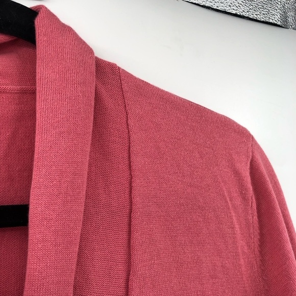 J.JILL Cardigan Sweater Pink 100% Cotton Shawl Collar Women S Buttons Layer Knit - Picture 4 of 10
